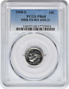 1968-S ���[�Y�x���g �_�C�� DDR FS-801 PR68 PCGS
