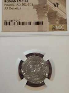 Paullia Tillia AR.DENARIUS NGC�B���̃R�C���͋␻�Ŕ��ɂ��ꂢ�ł��B�V�i�B�z���_�[...