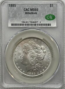 1885�N�����K����� CAC�O���[�f�B���O GSA MS65 �E�B�b�^�[�u���b�N