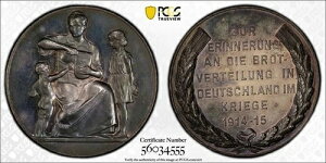 1915�N �h�C�c ��ꎟ���E��� �Q��~�σ��_�� PCGS SP62 ���b�g�ԍ� GV292 �V���o�[�I Zetzmann-5008