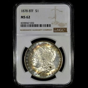 1878 P ���[�K�� �V���o�[ �h�� ? NGC MS-62 ? 1 �h�� �R�C�� 8 �e�[���t�F�U�[ 8TF 032?�M���ς�?
