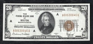 FR. 1870-A 1929 $20 FRBN AMs {XgA}T`[ZbcB  