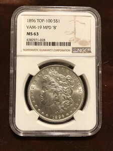 1896�N $1 NGC�O���[�h MS 63 (�g�b�v100 Vam-19) MPD 8 4382971-028 �����K���E�_���[