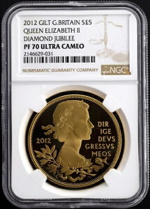 �R�C���V���o�[�v���[�t 2012 QEII �_�C�������h�W���r���[ 5�|���h NGC �X���u PF70 �E���g���J���I