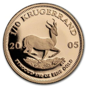 2005年南アフリカ1/10オンスプルーフ金貨クルーガーランド