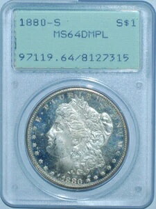 1880年代 S PCGS MS64DMPL ディープミラー プルーフライク モルガン シルバーダラー OGH ラトラー