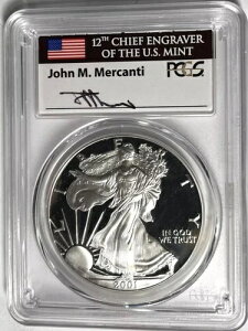 2001-W $1 �A�����J�� �V���o�[ �C�[�O�� PCGS PR70DCAM PGV $800.00 Mercanti # ITXZY