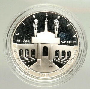 1984年 アメリカ合衆国 ロサンゼルス 第23回オリンピック プルーフ銀貨 i94841