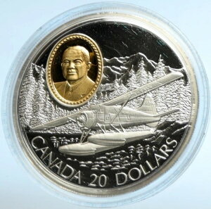 1991年 カナダ エリザベス2世 デ・ハビランド・ビーバー プルーフ銀貨 20ドル i103007