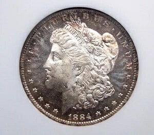 1884NuOvK $1 NGC MS64 DPL DMPL #001 fB[vv[t ECC&C 