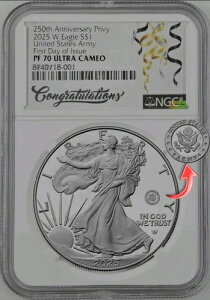 2025-W v[t $1 250NLO ėR vCr[ Vo[ C[O NGC PF70 - vZ[%