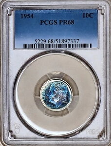 1954 10�Z���g??�A���o���g�[�� PCGS PR-68 �u���[�A���o���g�[�� SUPERB +++ GEM PROOF