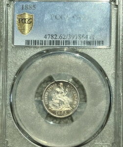 1885�N �v���[�t 62 ���ȃ��o�e�B�_�C�� PCGS