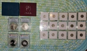 PCGS NGC �n�� ���[�v�����[�t �V���o�[ �C�[�O�� ���b�h ���� �}�[�L�����[ �_�C�� ���V���g�� ���b�g