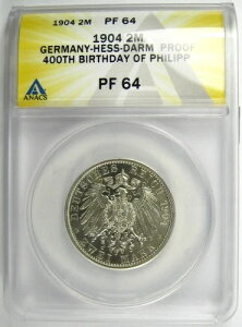 1904�N �h�C�c���B - �w�X���_�����V���^�b�g 2�}���N��� ���s���� = 2,250 PF 64 ANACS