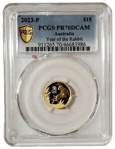 2023 1/10IX S[h $15 I[XgA YEAR OF RABBITS PCGS PR70DCAM S[hV[hRCB