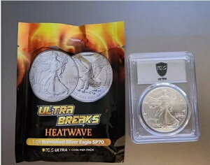 2022-W バーニッシュ仕上げ 1オンス シルバー イーグル ウルトラブレイクス ヒートウェーブ PCGS SP70 米国造幣局 PVT AU