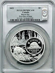2022�N 5�Z���g �J�i�_ �V���o�[ 5�I���X �r�[�o�[ �U�E�r�K�[�E�s�N�`���[ PCGS PR70 ~�X�U���i�E�u�����g