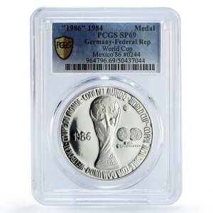 ���L�V�R�T�b�J�[���[���h�J�b�v FIFA 1986 �h�C�c������ SP69 PCGS �⃁�_�� 1984
