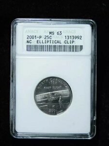 2001-P 25�Z���g �m�[�X�J�����C�i�B�N�H�[�^�[ - ANACS MS63 �ȉ~�`�N���b�v
