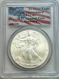 2001N Vo[C[O PCGS WF AT[L[g 9-11-01 WTC OEh[ Jo[ 1/1440