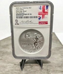 2025�N �I���_�j�[ �W���f�B�E�N���[�N ���f�B�E���o�e�B UHR 2�I���X �V���o�[ ?2 NGC REV PF 70 FR ��������