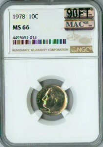 1978 ���[�Y�x���g �_�C�� NGC MS66 90 �t�B�[�g MAC 2ND �ō����O���[�h �X�|�b�g���X 3,500 �h�� (�t�B�[�g�P��)