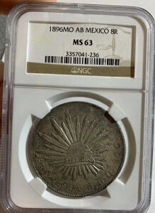 1896 MO AB ���L�V�R 8 ���A�� ��� NGC MS63�A�J���t���ȐF��!!!
