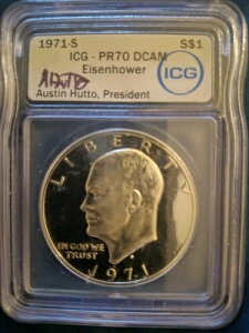 1971�N S IKE Dollar ICG PR70 DCAM �I�[�X�e�B���E�n�b�g�[���M�T�C������ ���j�[�N�~���[