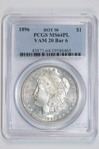 1896�N VAM-20�uBAR 6�v�z�b�g50�����K���h�� PCGS MS64 PL
