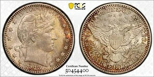 1915N D o[o[ Vo[ NH[^[h 25Zg ɗǂ PCGS MS63 IWig[ 4696