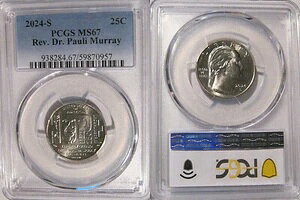 2024 S Rev Dr Pauli Murray 25セント PCGS MS67 アメリカ人女性用クォーター