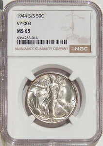 1944�N�t�� 50�Z���g NGC MS 65 VP-003 ~ �V���o�[ �E�H�[�L���O ���o�e�B �n�[�t�_���[ RPM �o���G�e�B