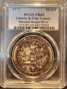 1972�N �~�Y�[���B���o�e�B���N���C�S SESQUI �V���o�[���_�� PCGS PR65 (Total Pop 1)