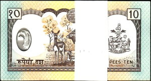 lp[ 10s[ P-45 2002 x 100bgoh|}[COM.Gyanendra Throne NOTE