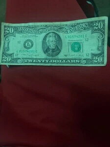 1988年シリーズA 20ドル紙幣 未流通米国連邦準備銀行券 D78943006A