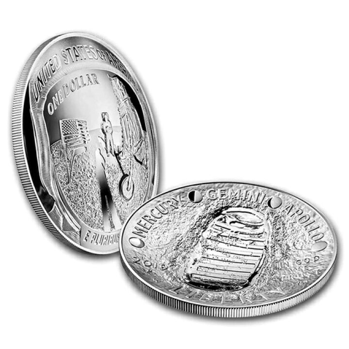 楽天市場】2019年 P アポロ11号 50周年記念 5オンス プルーフ銀貨 