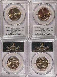 2021N P&DCmx[V h VA xCubWgl PCGS MS67 |WVA