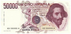 50000 ���� GIAN LORENZO BERNINI I TIPO SERIE SOSTITUTIVA XD 25/01/1993 SUP+