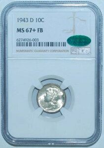1943�N D NGC MS67+FB CAC �t���o���h �}�[�L�����[�_�C��