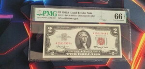 1963�N 2�h�� �ԃV�[�� �č����� �h������ �č� PMG 66 EPQ UNC