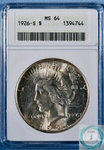 1926-S s[X _[ ANACS MS64 - \[v{bNX̋P̂\!!!