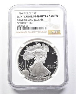 1996-P �A�����J�� �V���o�[ �C�[�O�� �G���[ PF69 �\�� ���� NGC ���� *1792