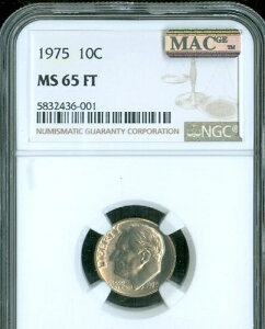 1975 P ���[�Y�x���g �_�C�� NGC MS65 FT PQ MAC �X�|�b�g���X ���A�B