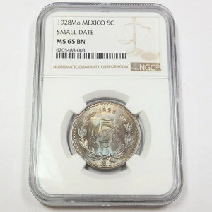 1928�N Mo NGC MS65 BN - �X���[���f�C�g - ���L�V�R - �g�[�����H 5�Z���g 5�Z���^�[�{ �R�C�� #43527A