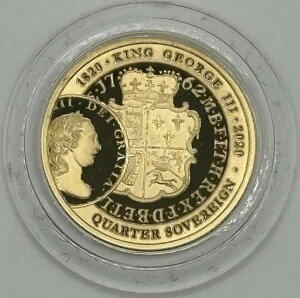 2020年 トリスタン・デ・クーニャ ゴールドプルーフ 1/4ソブリン金貨 ? 英国 200周年記念 ジョージ3世