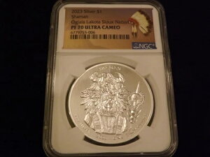 2023 $1 �I�O���� ���R�^ �X�[ �l�C�V���� �V���[�}�� NGC PF 70