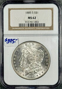 1885-S 1�h�� �����K����� NGC MS 62 �Z�~�L�[�f�C�g S �~���g