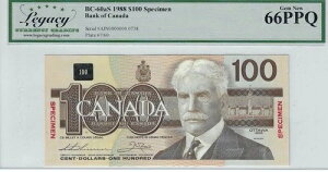 1988 BOC BC-60aS�A$100 Thi/Cro SN: XA 1246088 ���K�V�[ **GEM 66 PPQ**