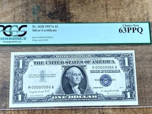 1�h�� 1957A ��ݏؖ��� 1620 PCGS 63PPQ - ����2���V���A�� 66 00000066